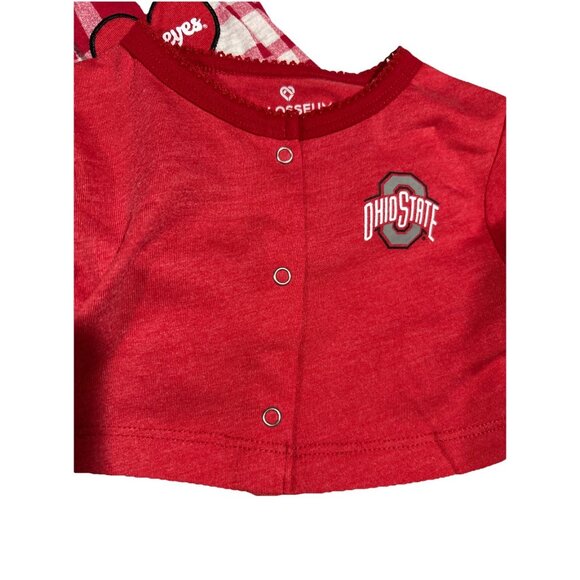 NEW Ohio State Buckeyes OSU Colosseum Dress Cardigan Outfit Infant Girl 6-12 Mo - Picture 6 of 9